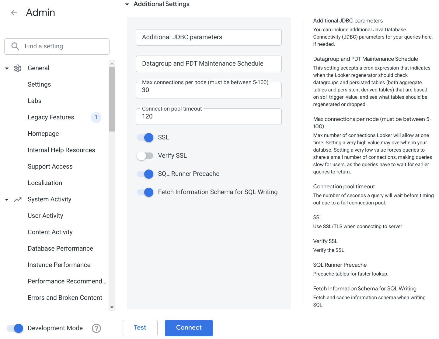 Включение SSL для подключения ClickHouse в настройках Looker